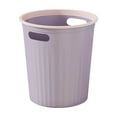 thumbnail image 2 of Kumdkd Large Capacity Slim Trash Can, 3.2 Gallon Plastic Garbage Bin with Bag Retainer Ring for Bathroom, Kitchen, Office, Bedroom - Purple Wastebasket, 2 of 6