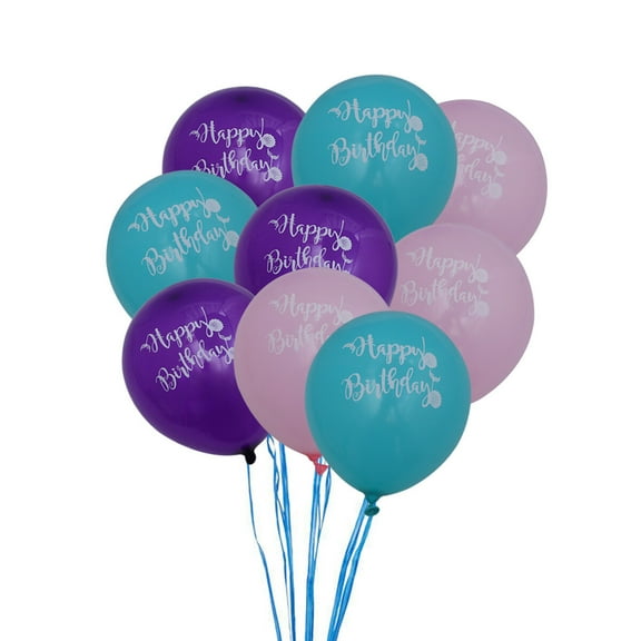 MLINS Mermaid Party Balloons Set in Assorted Colors Latex Balloons for Party Decoration Supplies 15 Pieces