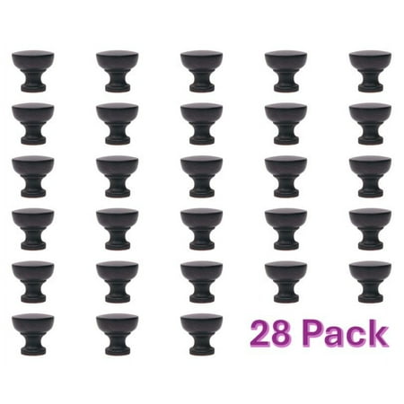 Better Homes & Gardens Modern Knob Oil Rubbed Bronze 1-1/4 Inch 28 pack