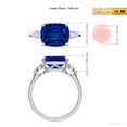 thumbnail image 5 of ANGARA Lab Grown Cushion Rectangular Blue Sapphire Engagement Ring for Women in 14K White Gold (Size-10x8mm) | September Birthstone, Anniversary, Jewelry Gift for Women | Lab-Grown Blue Sapphire Ring, 5 of 8