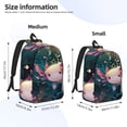 thumbnail image 4 of Ratiio Whimsical Axolotl Fantasy Print Canvas Backpack for Women & Men Retro Aesthetic Rucksack Basic Backpack for High School/College Students Travel Laptop Bag, 4 of 5