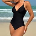thumbnail image 5 of MSJUHEG 1 Piece Swimsuit,Ruched Monokinis,Swimsuits for Women 2025,Monokini,Bathing Suit for Women,One Piece Swimsuits,Halter Swimwear Black L, 5 of 5