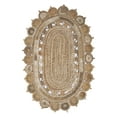thumbnail image 3 of Harlow Hill Cora 5' x 7' Oval Brown/Beige Geometric Hand Braided Reversible Jute Indoor Area Rug, 3 of 7