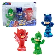 PJ Masks Bath Toy Set, Includes Catboy, Gekko, and Owlette Water Toys for Kids, Kids Toys for Ages 3 Up, Easter Basket Stuffers and Small Gifts