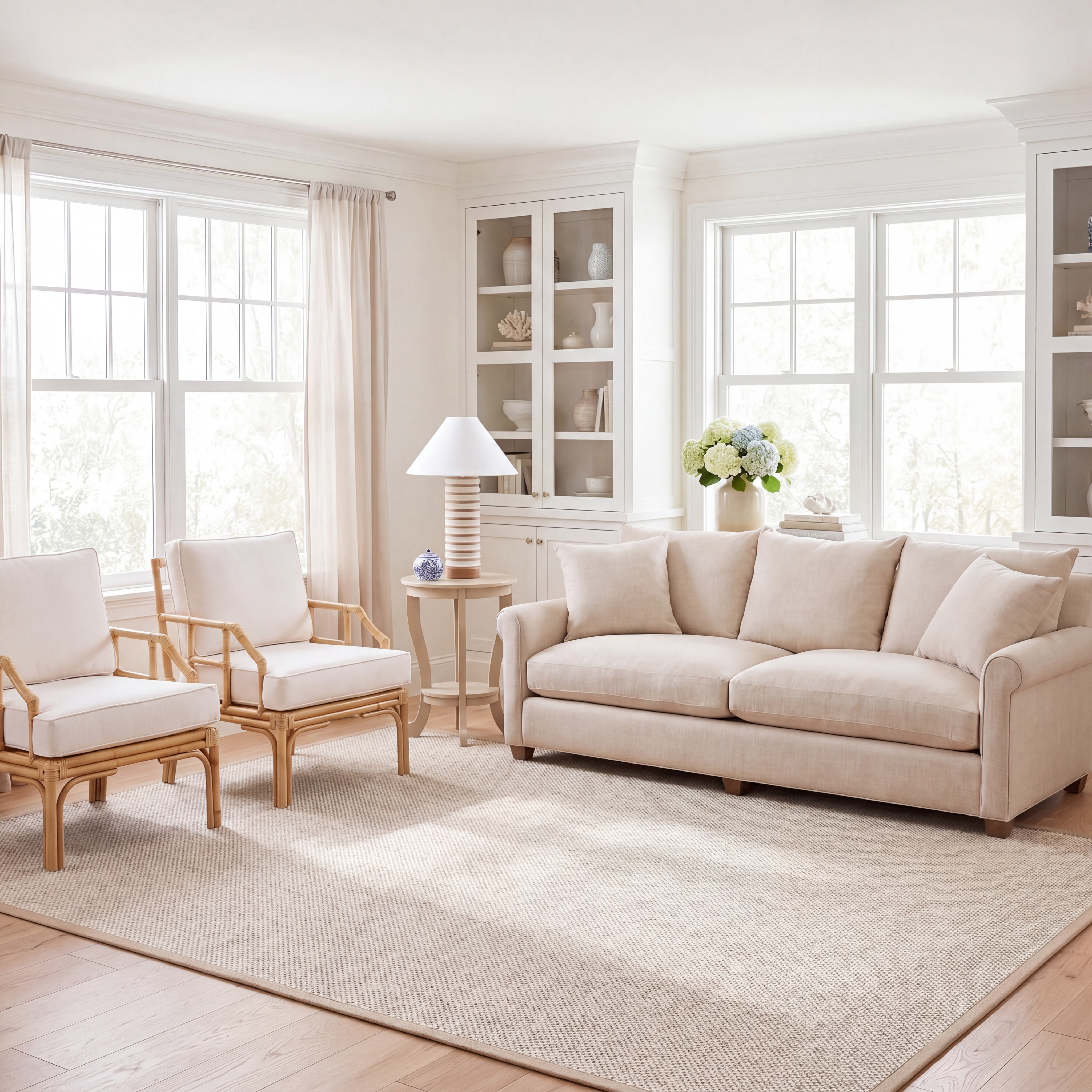 Safavieh Natural Fiber Kentigern Solid Area Rug, Marble/Linen, 2' x 4'