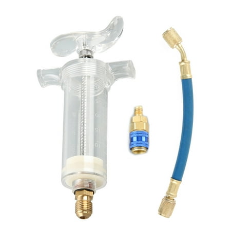 

Air Conditioner Oil Inject Tool Dye Inject Device 1/4In Quick Coupler Hand Turn Screw-In Coolant Filling Tube Injection Tool