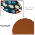 thumbnail image 5 of Baseball Set of 6 Microfiber Leather Round Coasters, 11x11 cm/4.3x4.3 Inches, Drink Coasters for Table, Easy to Clean Beverage Coasters, 5 of 6
