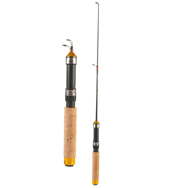 25cm Ultra-Short Ice Fishing Rods Shrimp Rods with Short and Portable Design for River Pond Fishing Using, adult Unisex, Size: Large
