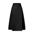 thumbnail image 2 of Joernso Women Maxi Skirt High Waist Irregular Large Hem Long Skirt Solid Color A-Line Loose Fit Skirt Streetwear, 2 of 8