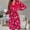 Red, variant on Xmas Snowflake Printed Funny Bathrobes for Women 2024 Christmas Red Loungewear Quick Dry Mid-length Bath Robes for Holiday