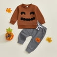 thumbnail image 2 of xaweyi Toddler Baby Boy Fall Winter Clothes Long Sleeve Sweatshirt Tops Pants Football Outfits Set,Sizes 3-6 Months, 2 of 8