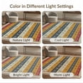 thumbnail image 7 of ODIKA 9'x12' Washable Area Rug Non-Shedding, Easy Care Guitar Music Record Crimson Design Electric Notes Fretboards in Horizontal Stripes for Master Suite, California King, Under Bed, 7 of 7