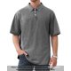 thumbnail image 2 of Polo PWEbusiness de algodón lavado desgastado para hombre, color gris, 2 of 6