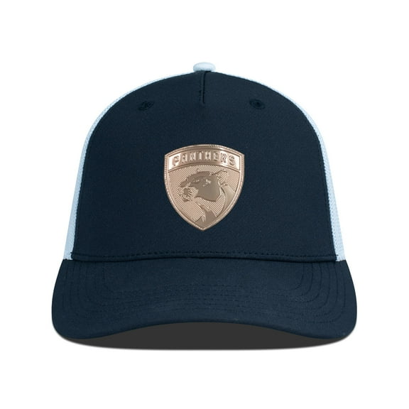 Men's Levelwear Black/White Florida Panthers Signal Copper Insignia Trucker Adjustable Hat