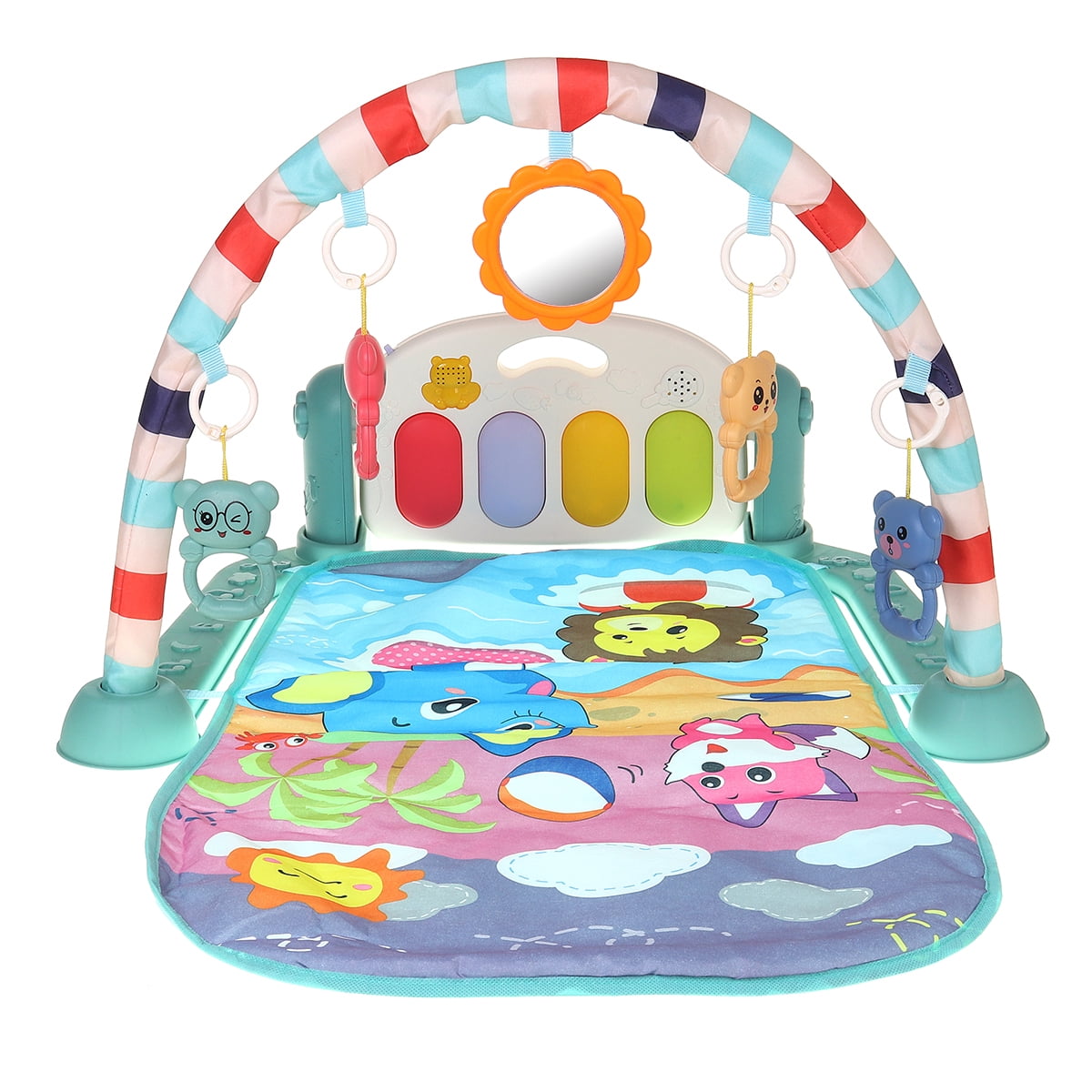 Baby Gym Mat Play Mat Musical Piano Playing Mat Activity Infant Fitness Toys Walmart Com Walmart Com