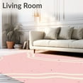 thumbnail image 2 of ODIKA 3'x5' Machine Washable Non-Slip Area Rug, Minimalist Dots and Scattered Lines Inspired by Abstract Scandinavian Aesthetics High Traffic Rug with Pad, Pink, 568943, 2 of 8