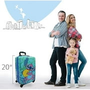 Fast Forward Lilo and Stitch Luggage, 20 Inches Hard-Sided Tween Spinner Suitcase for Toddlers, Kids Carry-On Travel Trolley, Kids Carry-On Luggage with Wheels