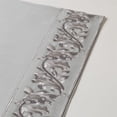 thumbnail image 4 of Mytex Belmont Square Full Leaf Embroidered Sheet Set in Medium Gray, 4 of 4