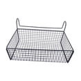 thumbnail image 1 of Cesta de almacenamiento colgante para mesita de noche, estante de hierro, fácil de instalar, organizador multiusos, estante para dormitorio, libros, Negro sin ganchos, 1 of 7