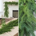 thumbnail image 4 of 6 FT Artificial Norfolk Pine Garlands, Real Touch Winter Pine Garland, Green Indoor/Outdoor Christmas Decorations, 4 of 6