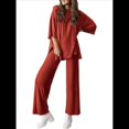thumbnail image 1 of Traje Informal de Dos Piezas para Mujer, Ideal para Viajes y Vacaciones. Rojo Ladrillo M, 1 of 9