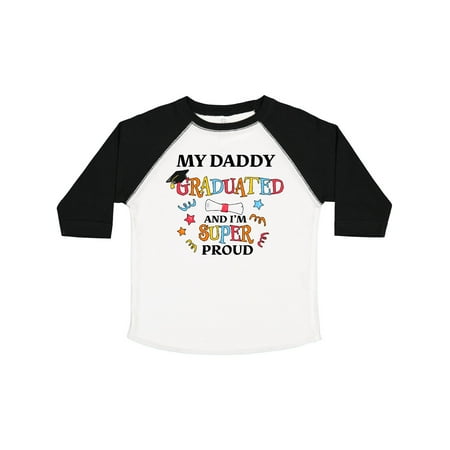 

Inktastic My Daddy Graduated and I m Super Proud Gift Toddler Boy or Toddler Girl T-Shirt