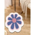 thumbnail image 4 of JilgTeok Flower Shaped Rug, Cute Daisy Rug, Flower Bath Rugs, Round Carpet, Non Slip Water Absorbent Bathroom Mat, Soft Machine Wash Rug Mat for Bedroom Kitchen Bathroom Toilet Floors(23.62*23.62in), 4 of 6