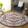 thumbnail image 2 of SAFAVIEH Luna Damjan Oriental Area Rug, Beige/Blue Rust, 6'7" x 6'7" Round, 2 of 8