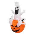 thumbnail image 3 of Halloween Blow Up Pumpkin Ghost,Halloween Inflatable Three White Inflatable Ghostwith LED Light Inflatable White Ghost Rapid Response, 3 of 12