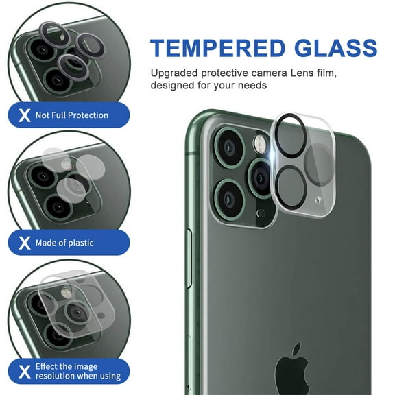 Camera Lens Protector For Apple iPhone 12 Pro (6.1") Tempered Glass Back Camera Anti-Glare, Case Friendly for iPhone 12 Pro [Clear Transparent ]