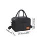 thumbnail image 3 of Bolsa térmica aislante para el almuerzo con correa para el hombro.Portacomidas de tela Oxford para el trabajo,la escuela o picnics.Fiambrera impermeable con forro aislante para comidas frías y, 3 of 6