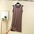 thumbnail image 2 of Sleepwear Dressing Gown Women’s Sleeveless Nightgown Round Neck Polka Dot Soft Nightdress Loose Breathable Home Sleepshirt Loungewear Khaki XXL, 2 of 5