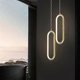 thumbnail image 4 of Bedroom Bedside Chandelier Light Luxury Modern Minimalist Master Bedroom Living Room Double-headed Pendant Line Light, 4 of 5