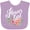 Lavender, variant on Inktastic Flower Girl Hand Lettering with Flowers Illustration Girls Baby Bib