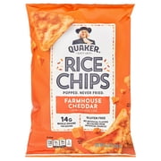 Quaker Rice Chips, Farmhouse Cheddar Flavor 5.5 oz Bag