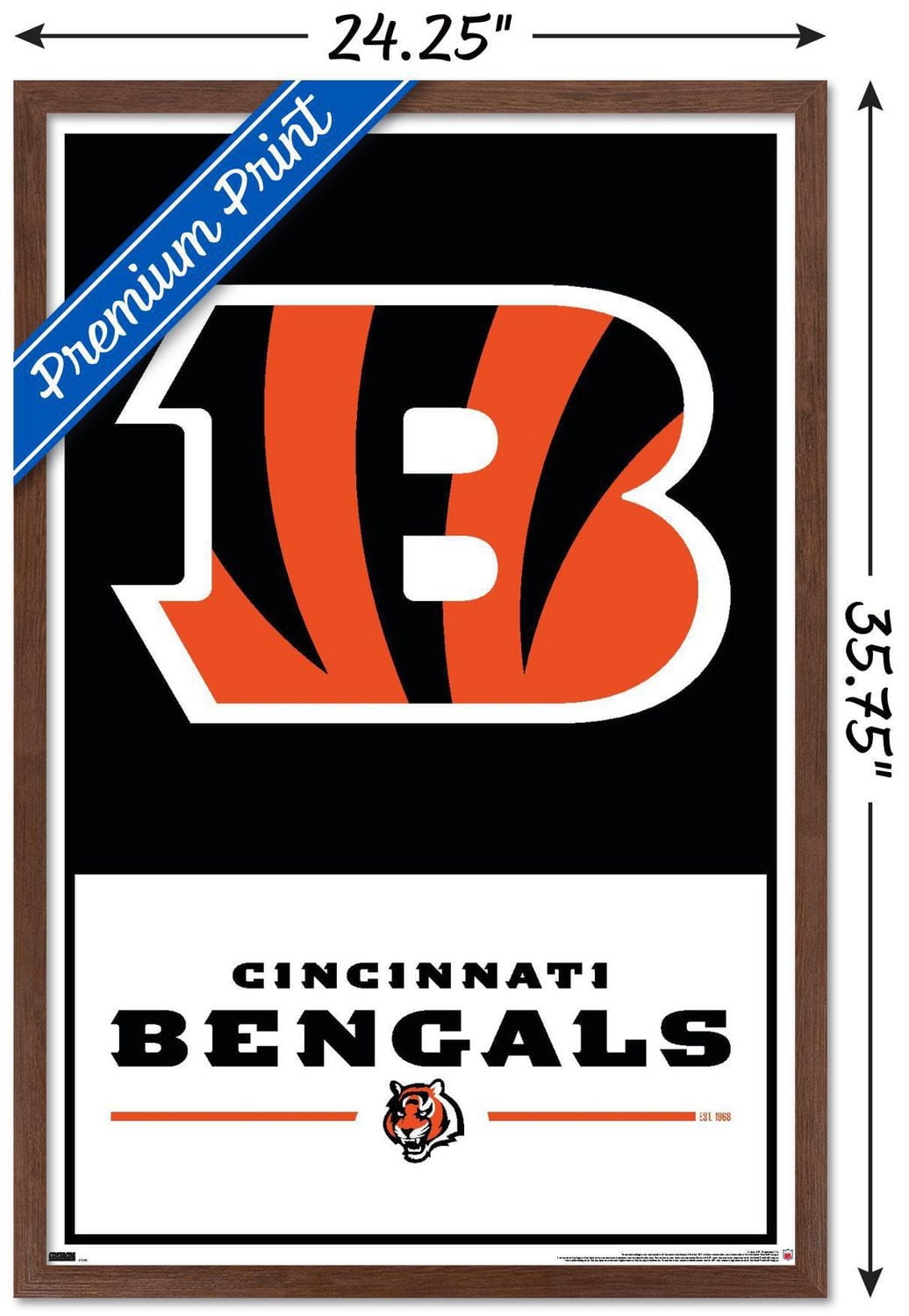 NFL Cincinnati Bengals - Logo 21 Wall Poster with Magnetic Frame