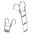 thumbnail image 1 of VEVOR Boat Ladder, 3 Steps, Stainless Steel Telescoping Folding Swim Deck Ladder for Rear Entry Inboard, 600 lbs Capacity with Wide Anti-Slip Steps & Handrails, for Outboards, Yacht, Pontoon Boats, 1 of 9
