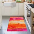 thumbnail image 4 of Pink Orange Striped Washable Small Entryway Area Rugs 2'x3', Pink Orange Splattered Paint Specks Style Washable Throw Rug Non-Slip Sturdy Edge Binding Carpet for Front Door Floor Room Entry, 4 of 9