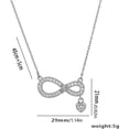 thumbnail image 6 of Elegant Crystal Heart Infinity Wedding Pendant Necklace for Women Stainless Steel CZ Love Charm Link Choker Chain Adjustable Necklaces Dainty Engagement Promise Jewelry 18", 6 of 12