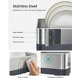 thumbnail image 2 of Songmics Home - Small Stainless Steel Dish Drying Rack Drain, Utensil Holder, Silver and Black, 2 of 9