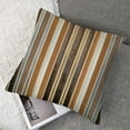 thumbnail image 7 of Brown Striped Throw Pillow Cover Multicolor Velvet Cushion Cover Modern Bohemian Pillowcase for Sofa Couch Bedroom Living Room Home Christmas Decoration,, 7 of 7