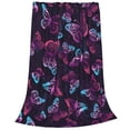 thumbnail image 2 of Sikiie Purple Butterfly Ultra-Soft Micro flannel Blanket Luxury All Seasons Warm Blanket for Bedding Sofa and Travel (4 sizes)-60"x50", 2 of 7