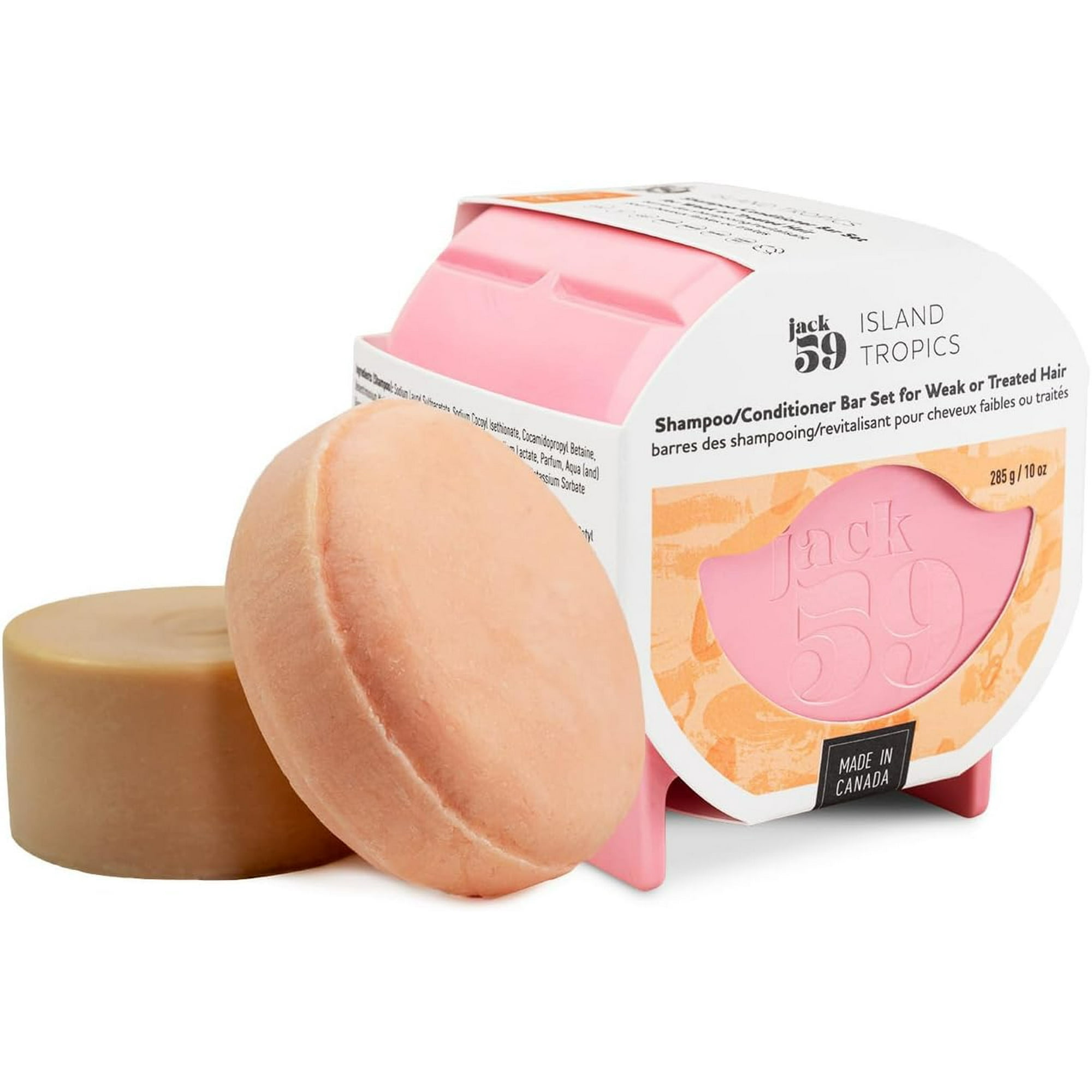 Jack59 Shampoo and Conditioner Bar Gift Set w/ Compostable Storage