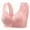 Pink, variant on Bras for Women No Underwire Front Closure Comfort Senior Wireless Snap Closing Bra Pink, 40