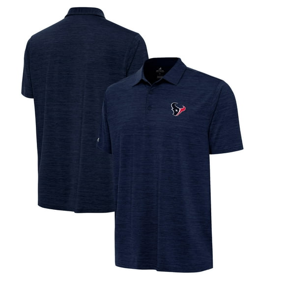 Men's Antigua Heather Navy Houston Texans Layout Polo