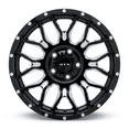 thumbnail image 2 of RTX Claw 20x10 8x165.1 ET-18 CB125.1 Gloss Black Milled with Rivets Wheel, 2 of 3