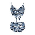 thumbnail image 4 of Traje de baño de dos piezas para mujer, cómodo, con pecho alto, en contraste OAVQHLG3B Store lin121212, 4 of 4