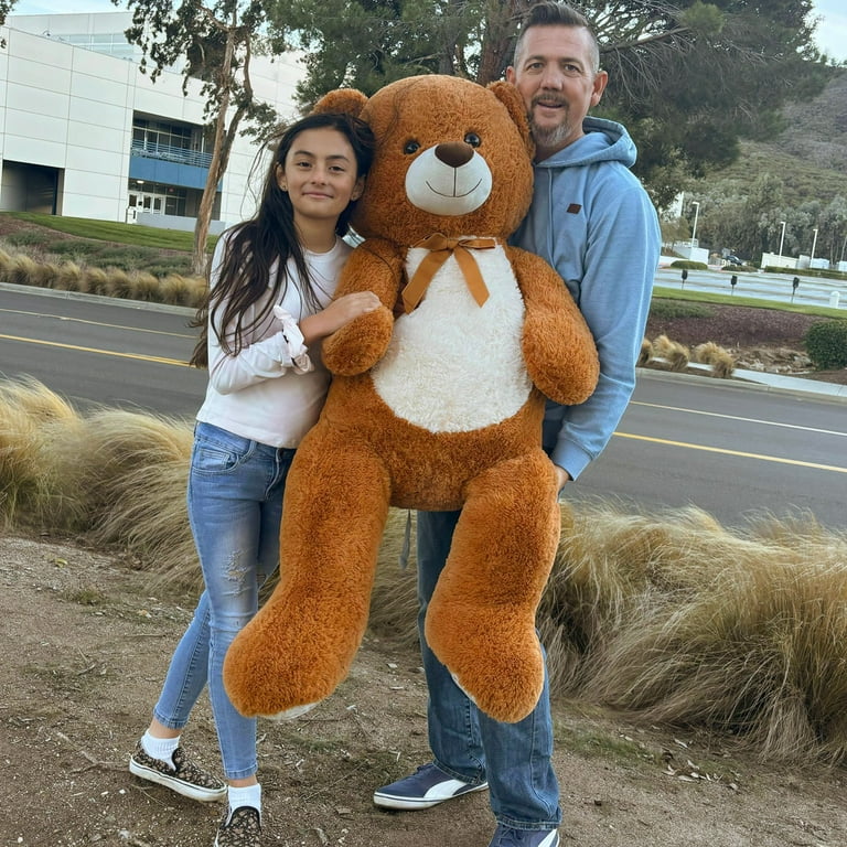 MorisMos 4.3ft Giant Teddy Bear Stuffed Animal Stuffed Big Teddy Bear Plush Toy