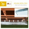thumbnail image 5 of PawHut Rabbit Hutch 2-Story Bunny Cage Small Animal House with Slide Out Tray, Detachable Run, for Indoor Outdoor, 61.5" x 23" x 27", Natural, 5 of 9