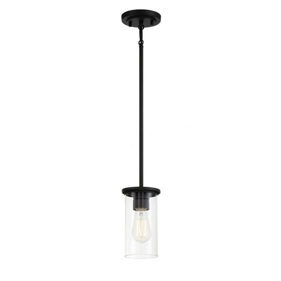 Minka Lavery - Haisley - 1 Light Pendant-Coal Finish    -Traditional